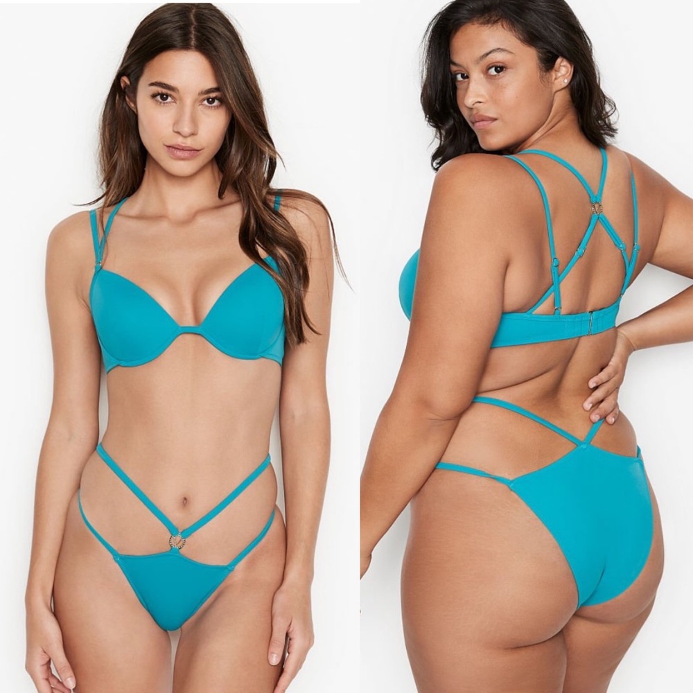 RARE NEW Victoria Secret Brazilian Strappy Sexy Bikini sz 36C/L